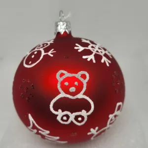 Koule 8cm červená mat hračky